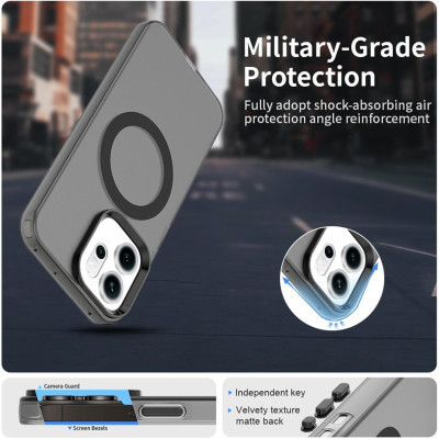 Θήκη Oppo Reno14 Techsuit CandyCase Σκληρή Ημιδιάφανη με MagSafe - Black (5949419349377)