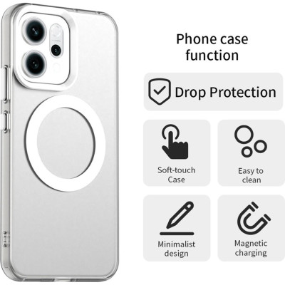 Θήκη Oppo Reno14 Techsuit CandyCase Σκληρή Ημιδιάφανη με MagSafe - White (5949419349360)