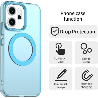 Θήκη Oppo Reno14 Techsuit CandyCase Σκληρή Ημιδιάφανη με MagSafe - Blue (5949419349346)