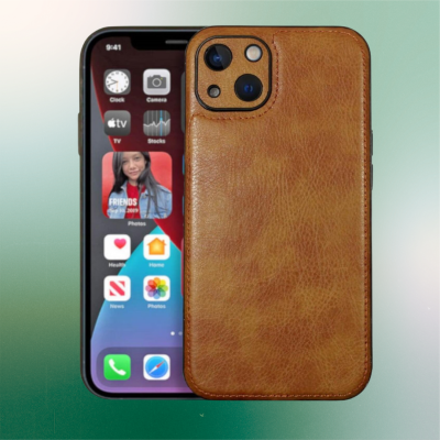 Θήκη iPhone 13 Bodycell Prestige Backcover με Πλαίσιο Κάμερας - Brown (5206015068133)