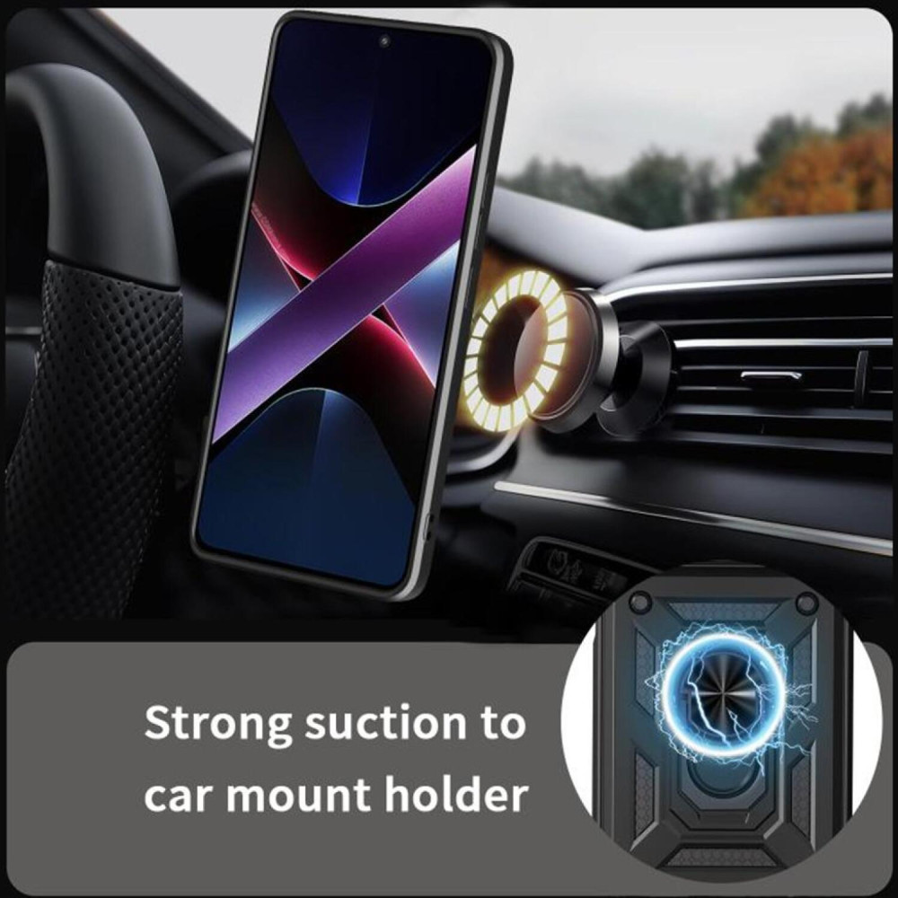 Θήκη Oppo Reno14 F / 14 FS Techsuit CamShield Ανθεκτική με Κάλυμμα για την Κάμερα & Μεταλλικό Ring Holder - Black (5949419323643)