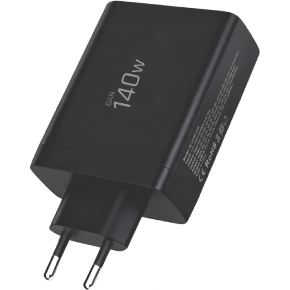 Φορτιστής Tech-Protect NC140W GaN Γρήγορος Ταξιδιού / Αντάπτορας με 1 x USB-A / 3 x Type-C 140W - Black (5906302335954)