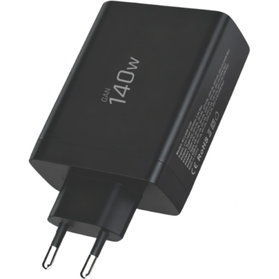 Φορτιστής Tech-Protect NC140W GaN Γρήγορος Ταξιδιού / Αντάπτορας με 1 x USB-A / 3 x Type-C 140W - Black (5906302335954)