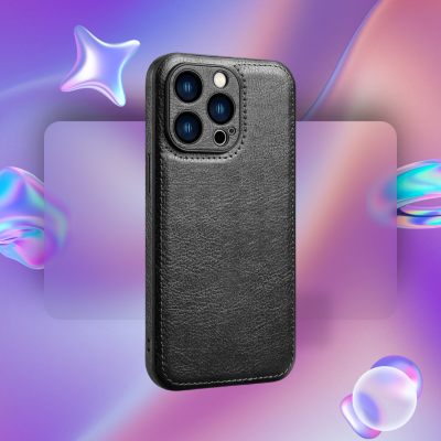 Θήκη iPhone 13 Pro Max Bodycell Prestige Backcover με Πλαίσιο Κάμερας - Black (5206015068195)