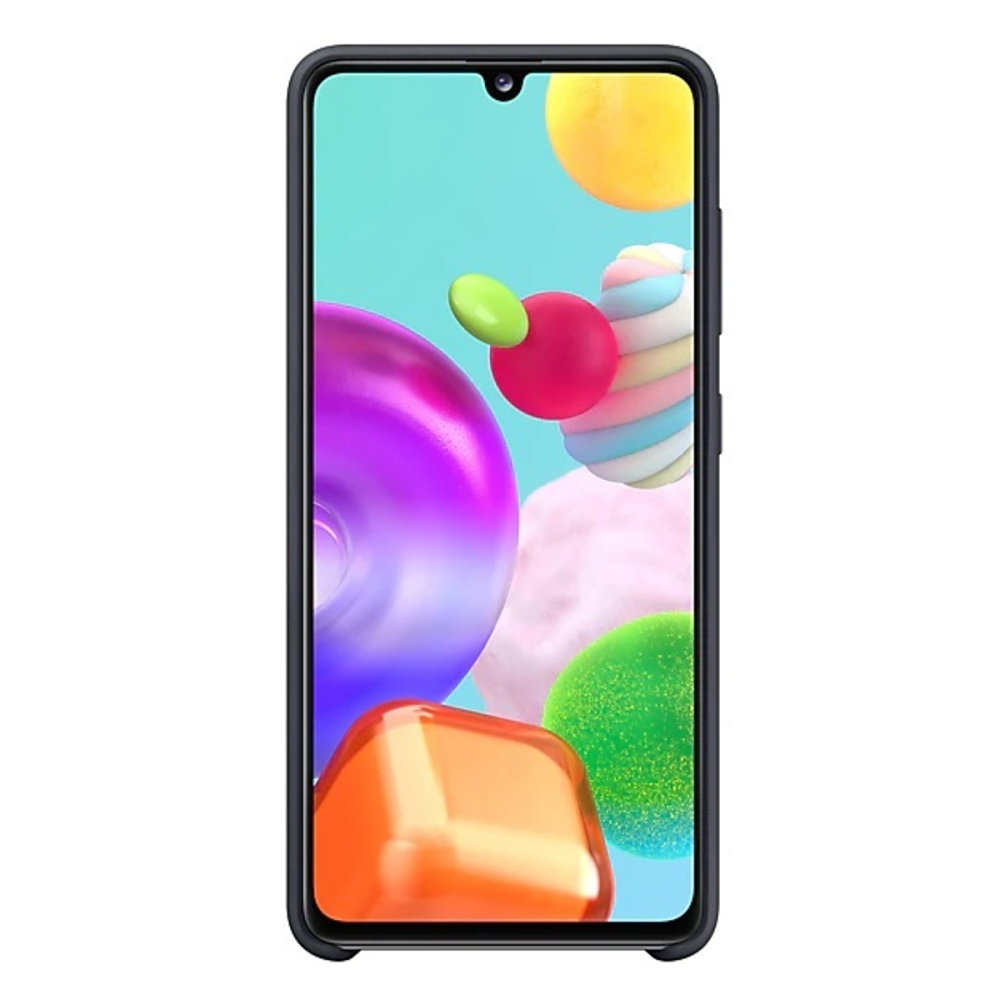 Official Samsung Θήκη Σιλικόνης Samsung Galaxy A41 - Black (EF-PA415TBEGEU)
