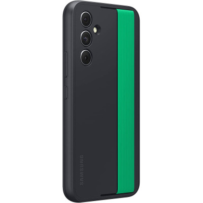 Official Samsung Haze Grip Cover - Θήκη με Λουράκι Χειρός - Samsung Galaxy A54 - Black (EF-XA546CBEGWW)