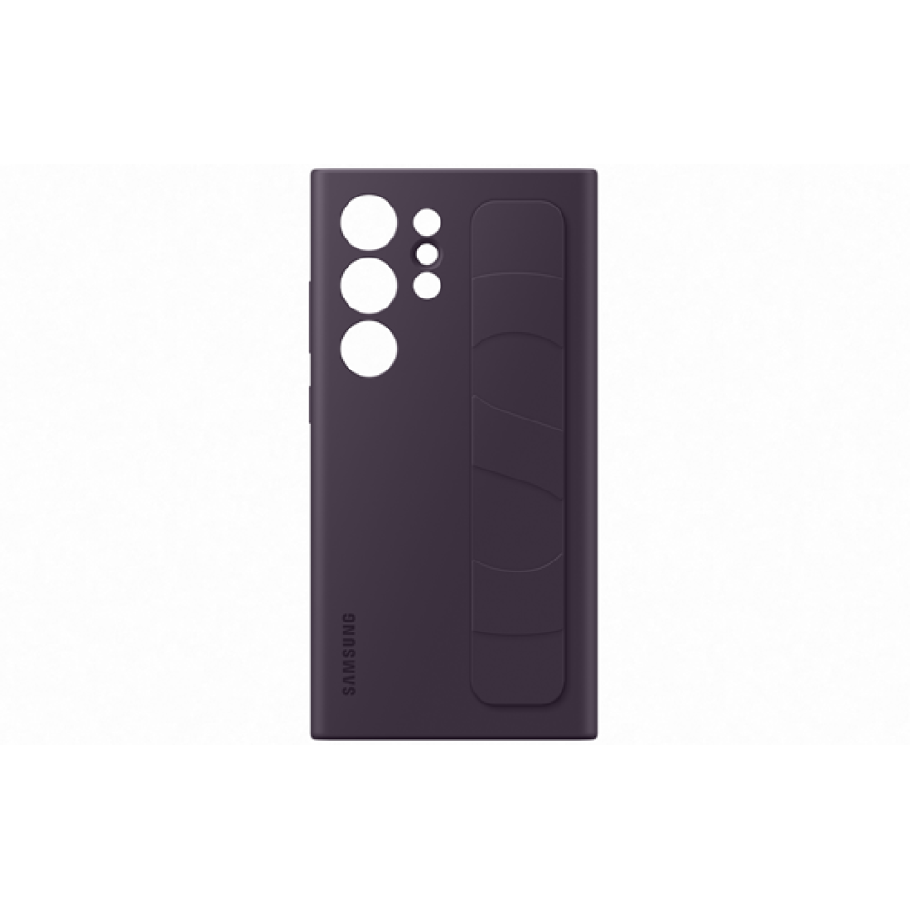 Θήκη Σιλικόνης με Λουράκι Χειρός - Samsung Galaxy S24 Ultra - Official Samsung Standing Grip Case - Dark Violet (EF-GS928CEEGWW)