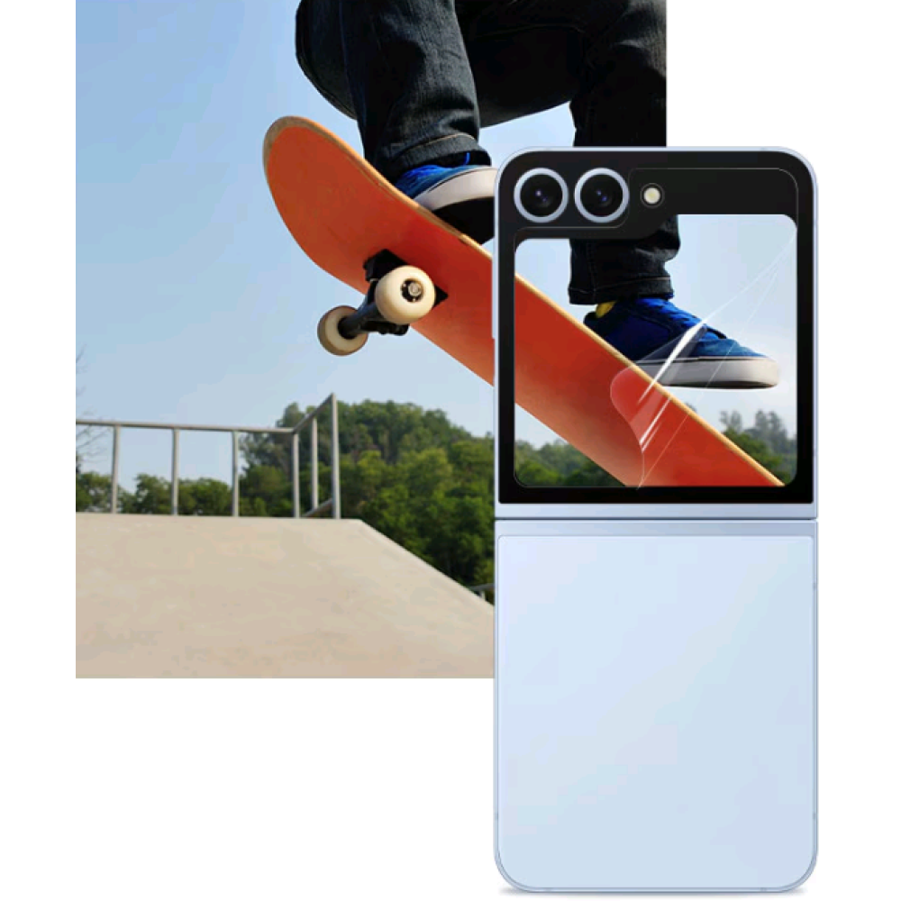 Μεμβράνη Προστασίας Εξωτερικής Οθόνης - Samsung Galaxy Z Flip6 - Official Samsung Anti-Reflecting Film - 2 Τεμάχια - Transparent (EF-UF741CTEGWW)