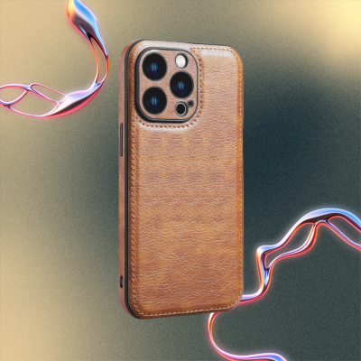 Θήκη iPhone 13 Pro Bodycell Prestige Backcover με Πλαίσιο Κάμερας - Brown (5206015068171)