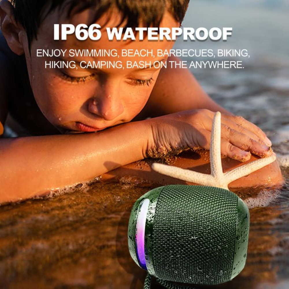 Ηχείο J-BRAUV Pro TWS Φορητό Αδιάβροχο IP66 Ασύρματο Bluetooth με RGB Φωτισμό - Green (7611521489880)