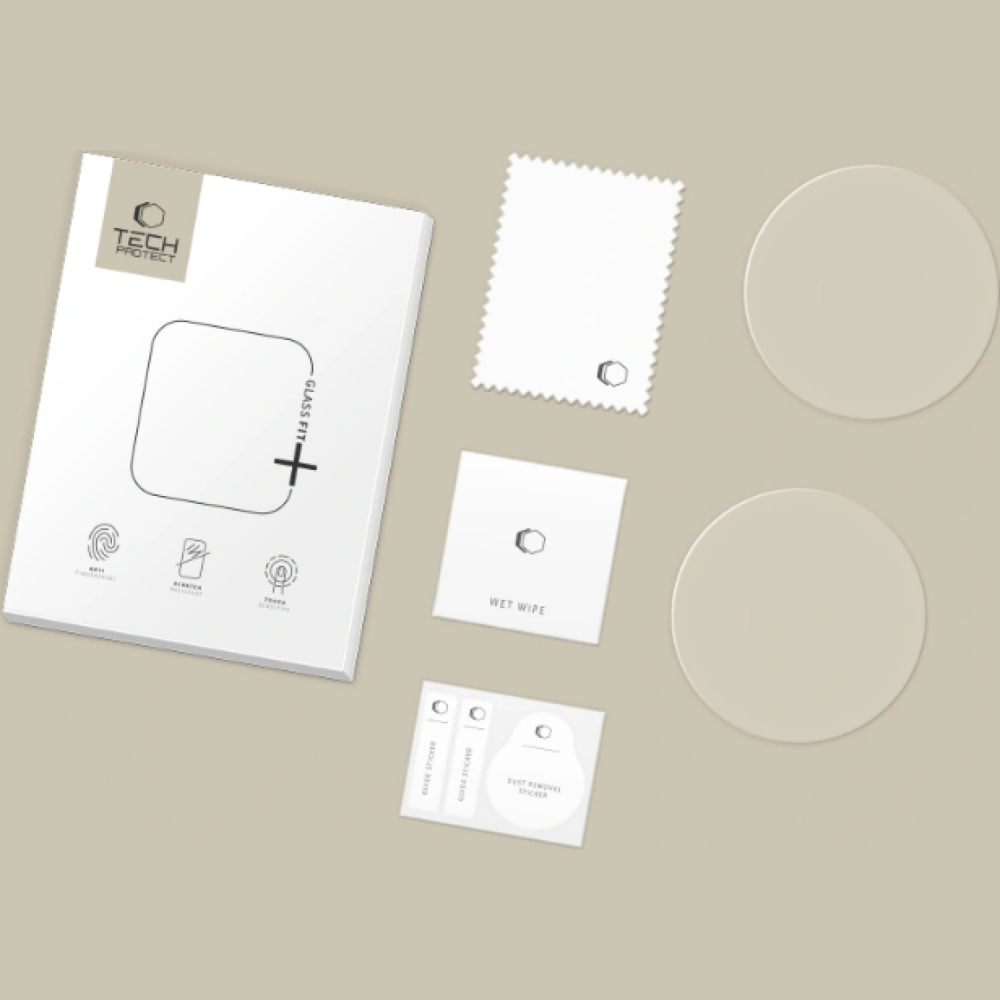 Tempered Glass Amazfit T-Rex 3 Pro 48mm Tech-Protect Glass Fit+ Αντιχαρακτικό Γυαλί Προστασίας Οθόνης 2 Τεμάχια - Clear (5906302333202)