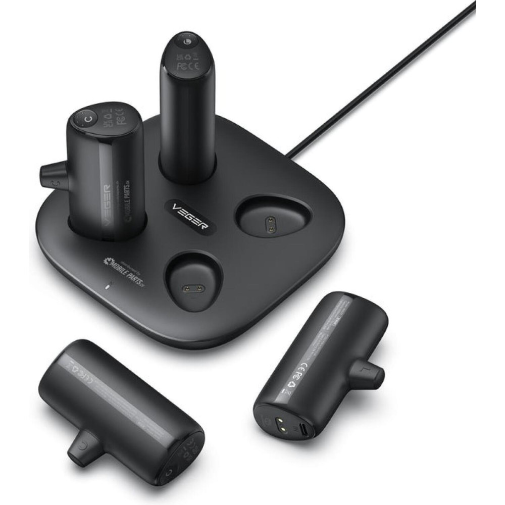 Σταθμός Φόρτισης Veger Pogo W007 με 4 x PowerBanks 5000mAh με Ενσωματωμένα 2 x Type-C & 2 x Lightning 20W - Black (6970453557465)