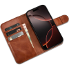 Θήκη iPhone 16 Pro iCarer Leather Detachable 2 in 1 Wallet Δερμάτινο Πορτοφόλι με RFID & MagSafe - Retro Brown (WMI16240720-SN)