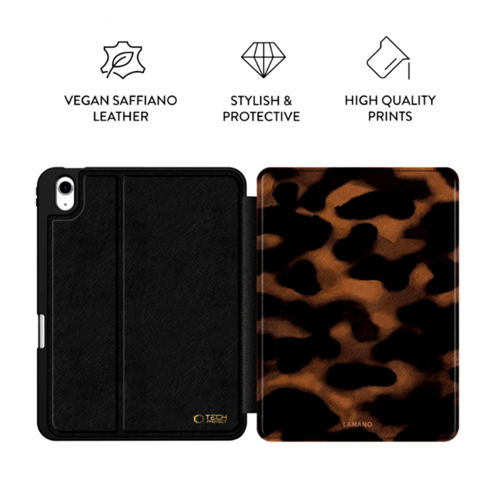 Θήκη iPad (A16) 11th Gen. 2025 11" / 10th Gen. 2022 10.9" Tech-Protect Lamano Smartcase Flip με Υποδοχή για Apple Pencil - Panther (5906302335916)