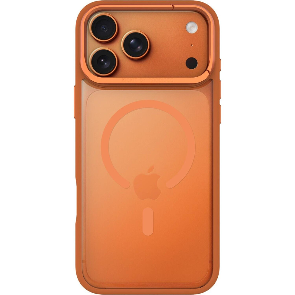 Θήκη iPhone 17 Pro Max Prodigee KickIt Διάφανη Ανθεκτική με MagSafe & KickStand - Orange (IPH17P-6.9-KICK-ORG)