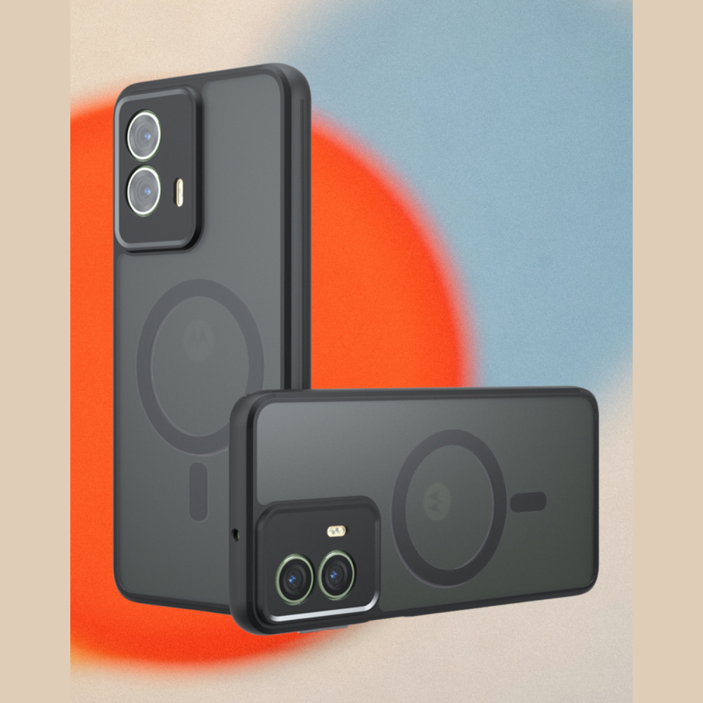 Θήκη Motorola Edge 50 Fusion Techsuit PureFrost Σκληρή Ημιδιάφανη με MagSafe - Frosted Black (5949419320390)