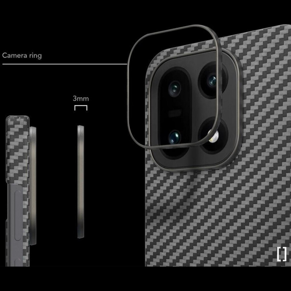 Θήκη OnePlus 15 Nekit Fiber Σκληρή με MagSafe Aramid Fiber 1mm 1500D Kevlar - Black (8719246546822)