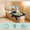 Δίσκος Σερβιρίσματος Relaxdays Sofa Armrest Tray για Μπράτσο Καναπέ από Μπαμπού με Βάση για Κινητό / Tablet - Black (10049529)