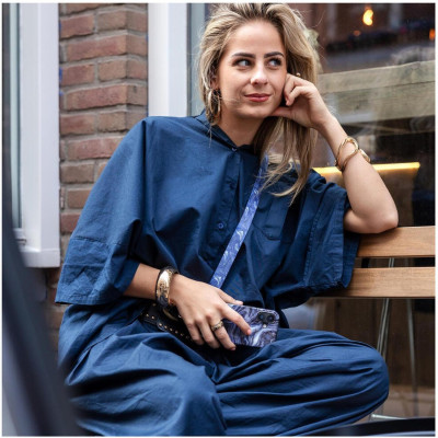 Λουράκι Λαιμού AVY Nylon Crossbody Strap Αποσπώμενο για Θήκες Κινητών / Smartphones - Obscura Blue (8719246497865)