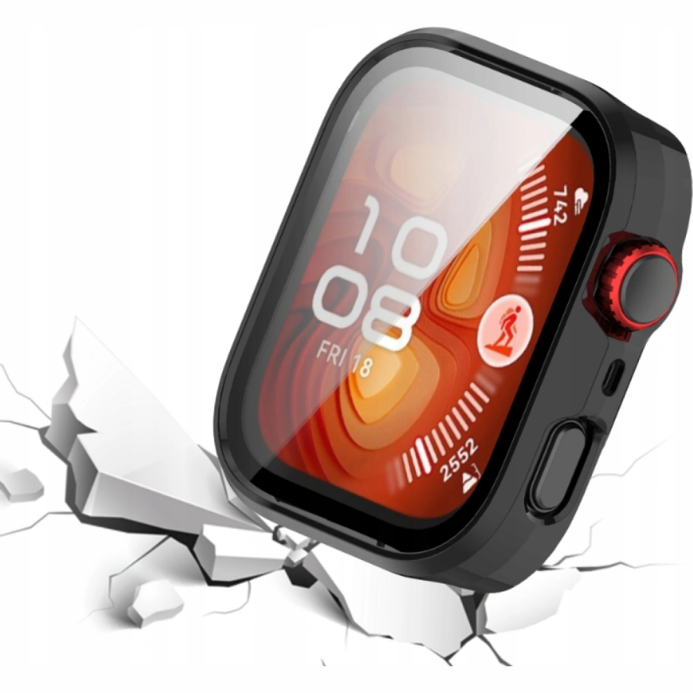 Θήκη Huawei Watch Fit 4 Pro Tech-Protect Defense με Tempered Glass - Black (5906302368570)