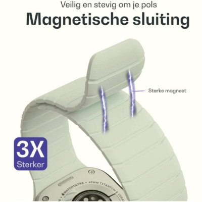 Λουράκι Apple Watch Ultra/SE/11/10/9/8/7/6/5/4 (49/46/45/44mm) Buddi Fuse Μαγνητικό Σιλικόνης - Light Blue (8719246551017)