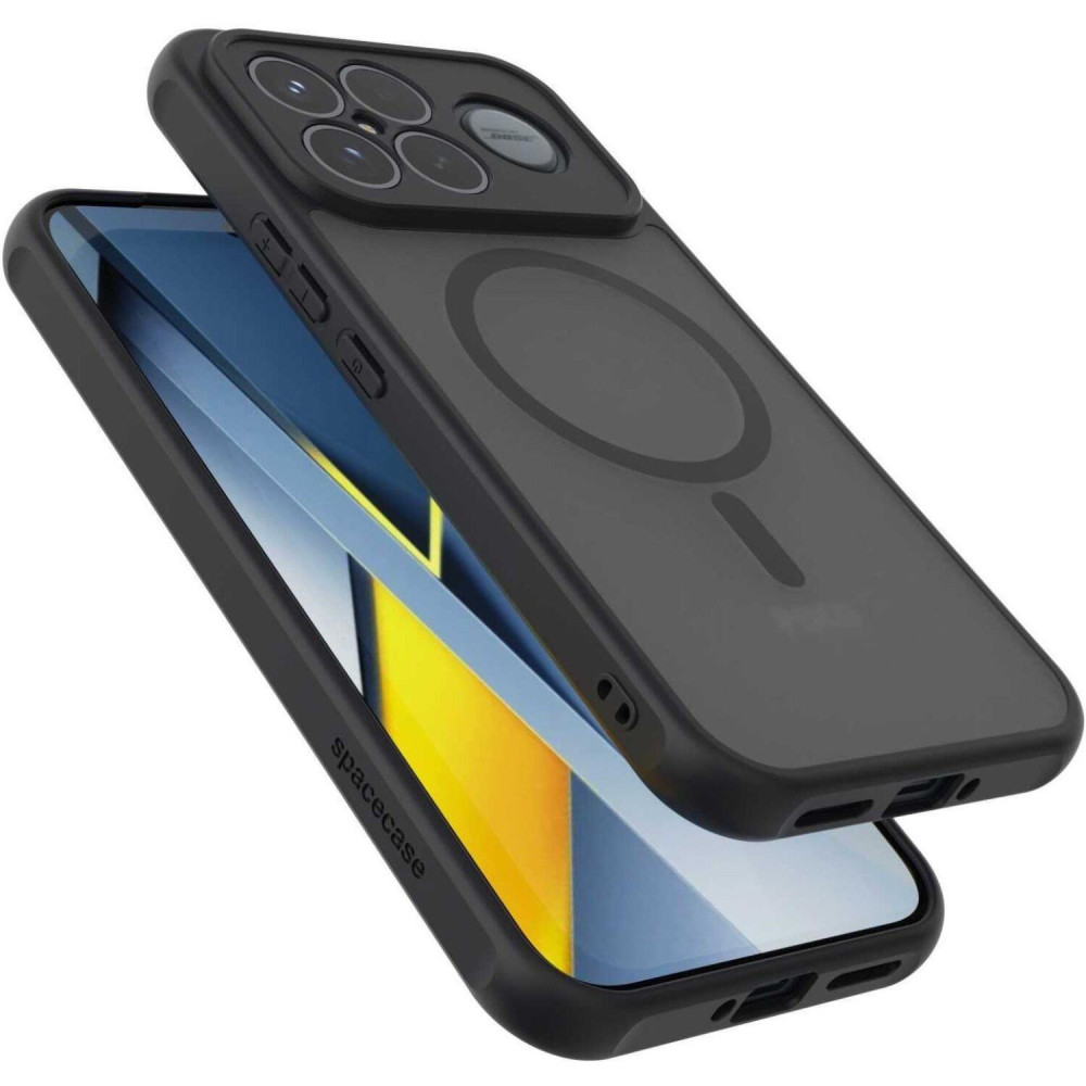 Θήκη Xiaomi Poco F8 Ultra Spacecase Hybrid MagSafe Σκληρή Ημιδιάφανη με MagSafe - Black (5905719138462)