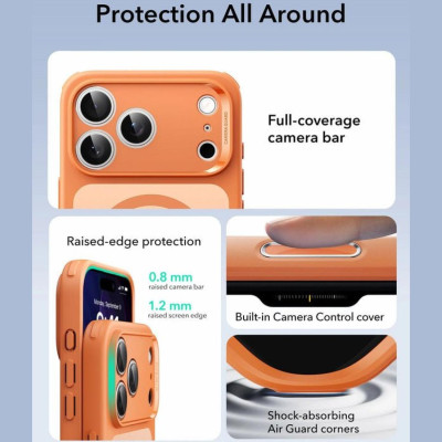Θήκη iPhone 17 Pro Max ESR Classic Hybrid Magnetic Ανθεκτική με MagSafe & Κάλυμμα για Camera Control - Frosted Orange (4894240291627)