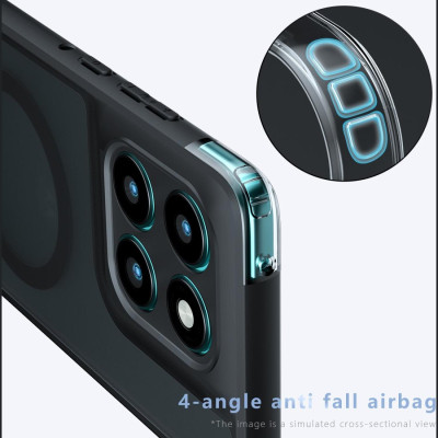 Θήκη Motorola Edge 60 / Edge 60 Fusion Techsuit PureFrost Σκληρή Ημιδιάφανη με MagSafe - Frosted Black (5949419320338)