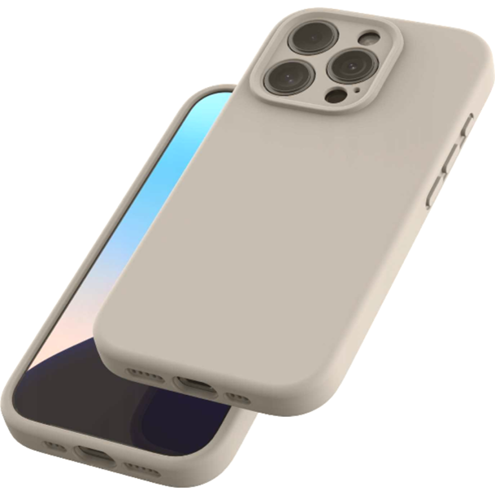 Θήκη iPhone 16 Pro Spacecase Silicone Mag Case Σιλικόνης με MagSafe - Stone (5905719119331)