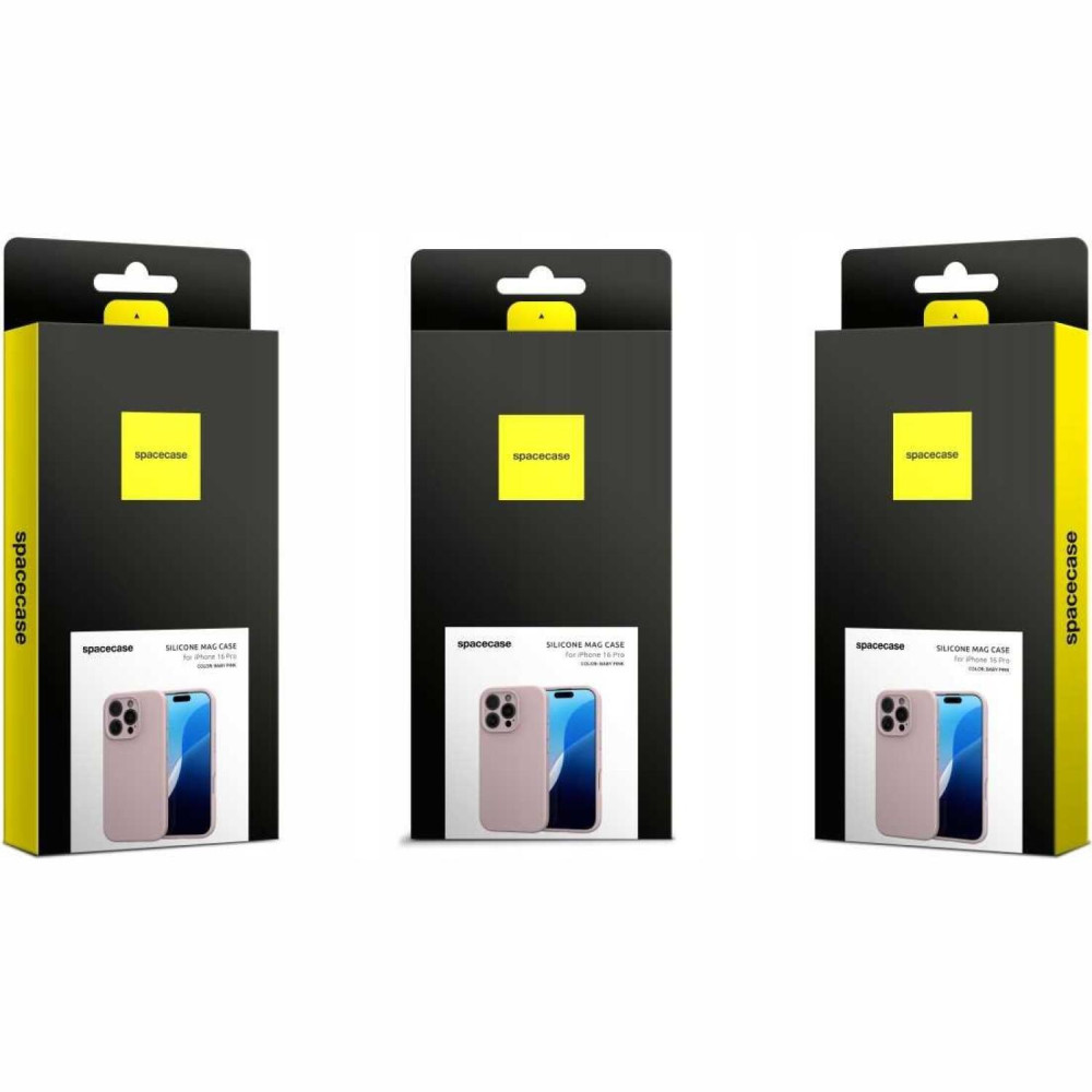 Θήκη iPhone 16 Pro Spacecase Silicone Mag Case Σιλικόνης με MagSafe - Baby Pink (5905719137922)