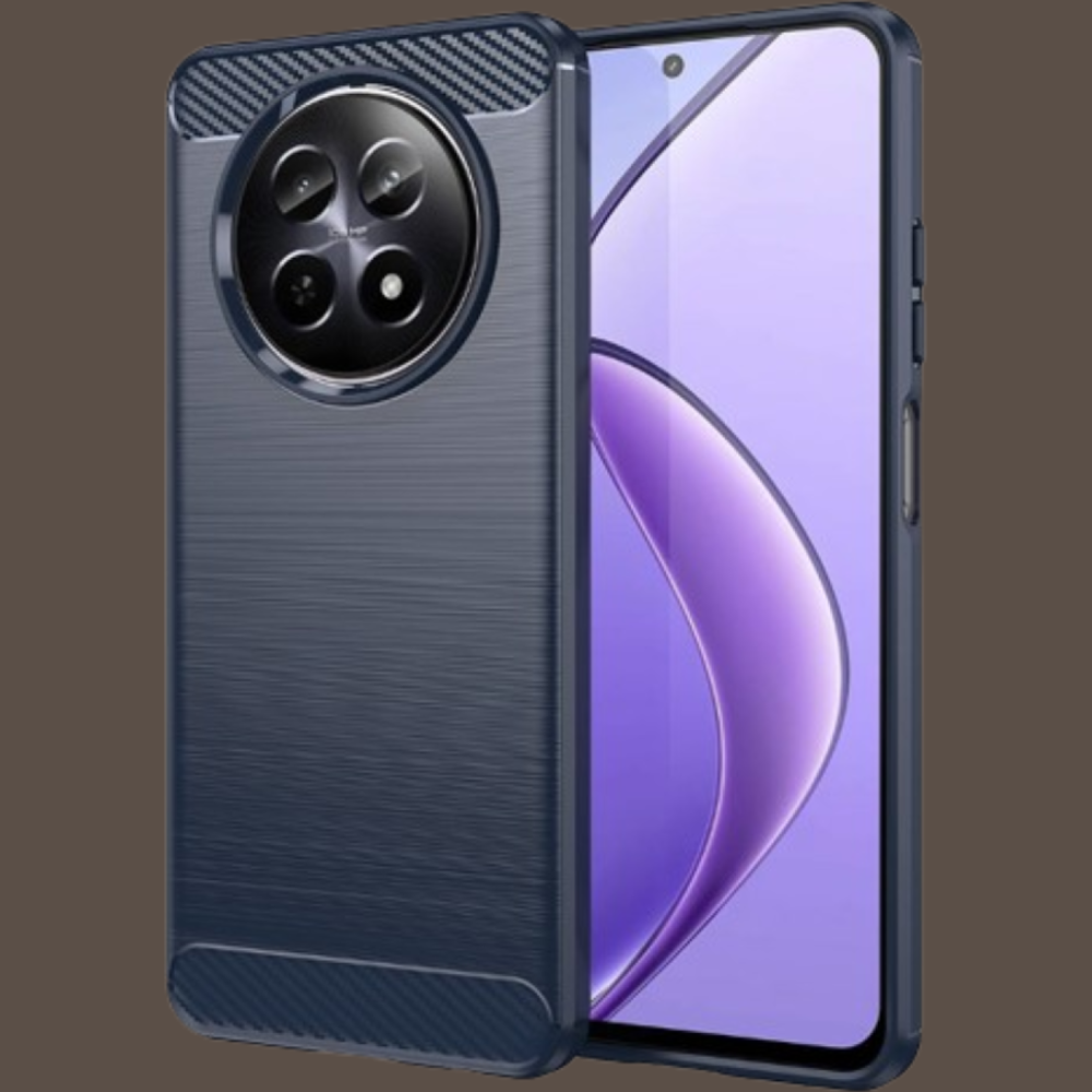 Θήκη Realme 12 5G / 12x 5G Techsuit Carbon Silicone Σιλικόνης - Blue (5949419190191)