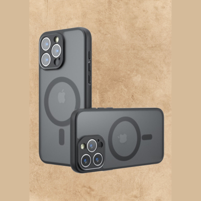 Θήκη iPhone 15 Pro Max Techsuit PureFrost Σκληρή Ημιδιάφανη με MagSafe - Frosted Black (5949419321304)