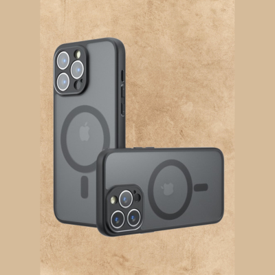 Θήκη iPhone 13 Pro Max Techsuit PureFrost Σκληρή Ημιδιάφανη με MagSafe - Frosted Black (5949419321380)