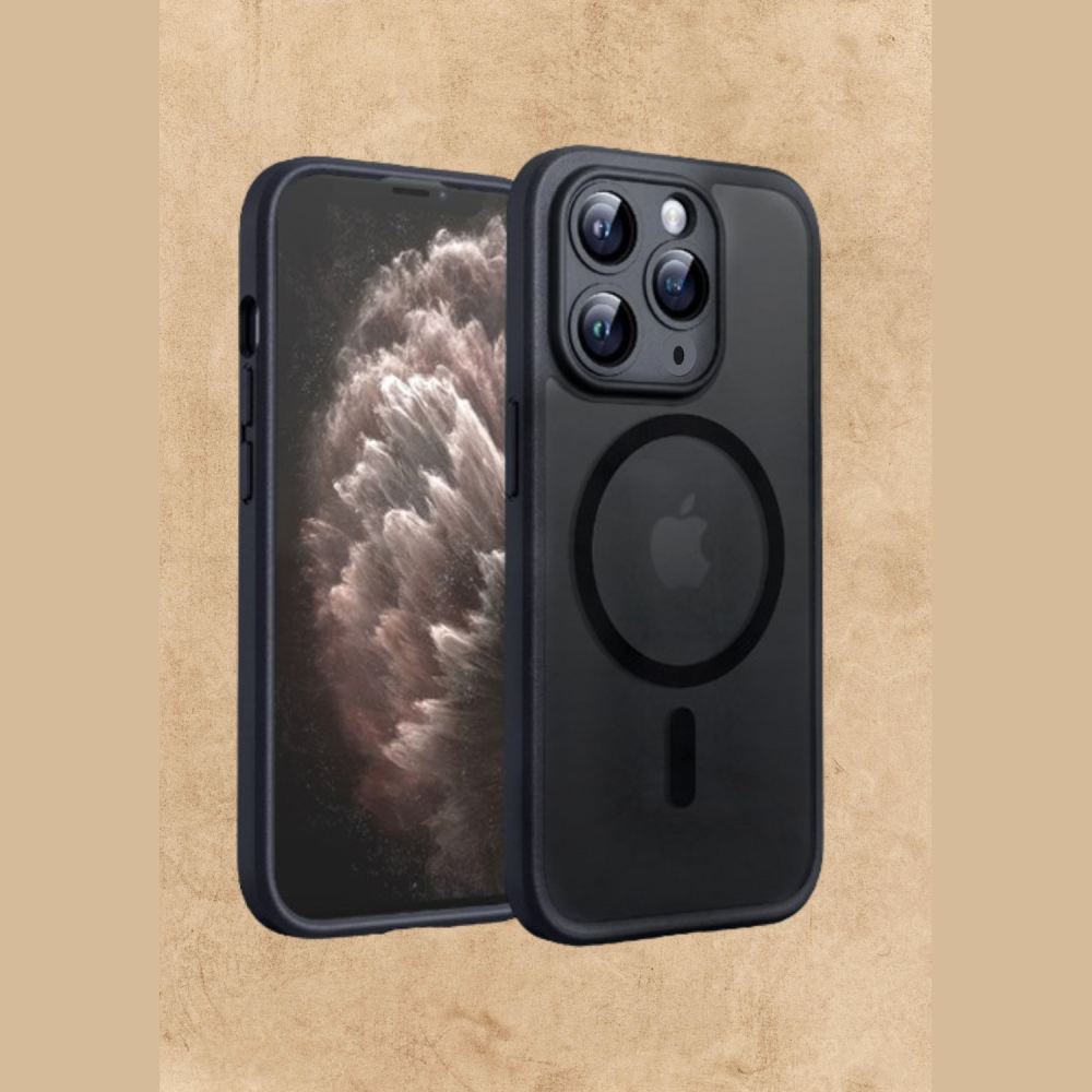 Θήκη iPhone 11 Pro Max Techsuit PureFrost Σκληρή Ημιδιάφανη με MagSafe - Frosted Black (5949419321410)