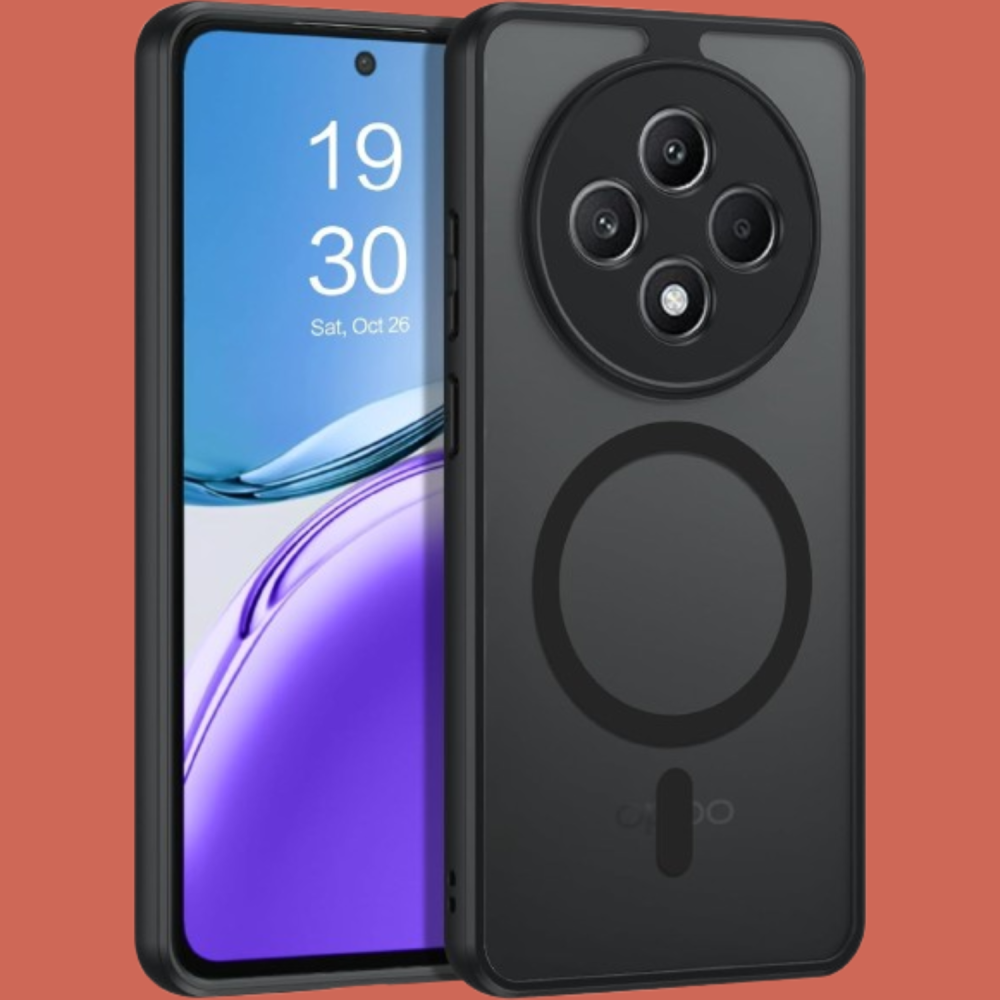 Θήκη Oppo Reno12 F 5G / 12 F 4G / 12 FS 5G / 12 FS 4G Techsuit PureFrost Σκληρή Ημιδιάφανη με MagSafe - Frosted Black (5949419320239)