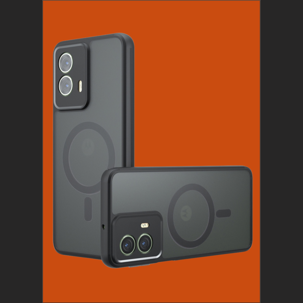 Θήκη Motorola Moto G85 Techsuit PureFrost Σκληρή Ημιδιάφανη με MagSafe - Frosted Black (5949419320383)