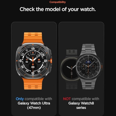 Λουράκι Samsung Galaxy Watch Ultra 2025 / 2024 47mm Spigen WBF0 Υφασμάτινο - Black (AMP10146)