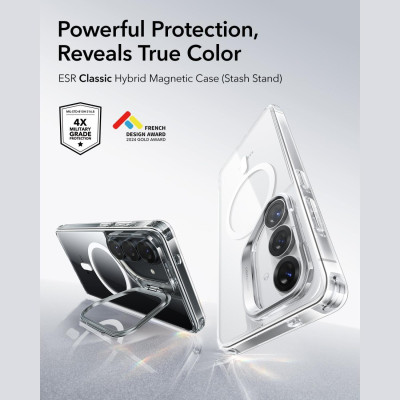 Θήκη Samsung Galaxy S26 ESR Classic Hybrid Magnetic with Stash Stand Ανθεκτική με MagSafe & Kickstand - Clear (4894240295977)