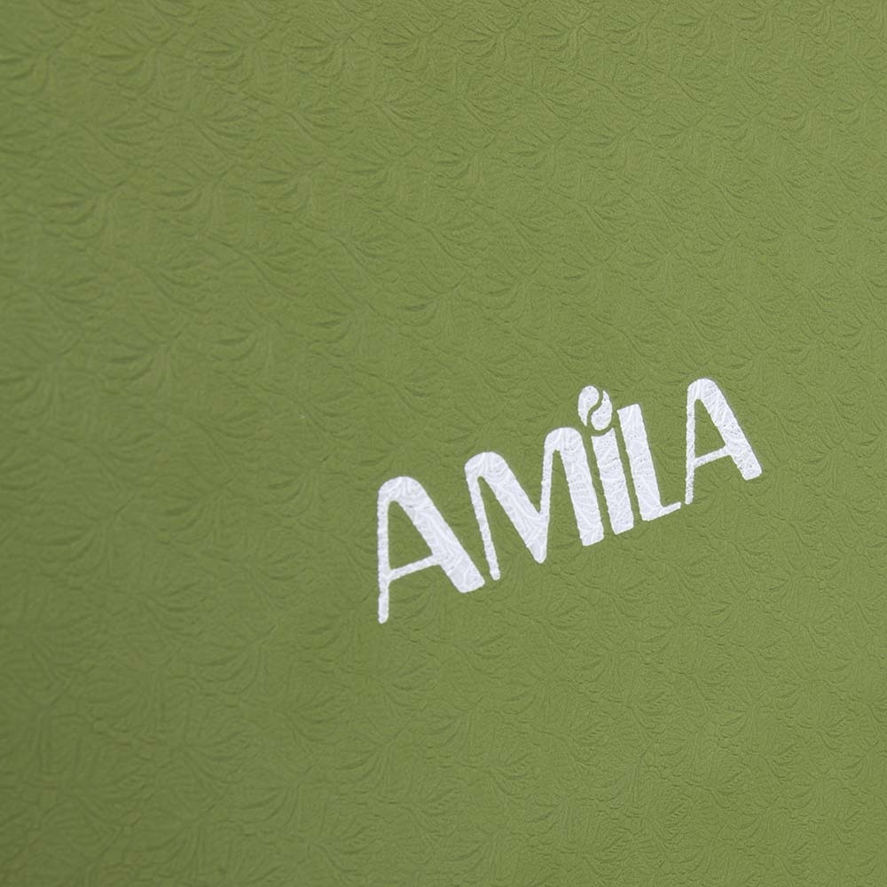 Amila TPE Mat - Στρώμα για Γυμναστική / Yoga / Pilates - 6mm Πάχος - Green (81747)
