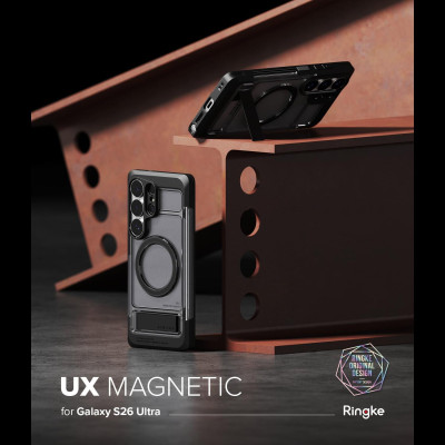 Θήκη Samsung Galaxy S26 Ultra Ringke UX Magnetic Σκληρή με MagSafe & KickStand - Smoke Black (8800328814837)