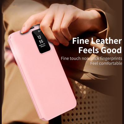 Θήκη Samsung Galaxy A56 Techsuit SmartView Series Flip με Ενεργό Πορτάκι - Pink (5949419302808)