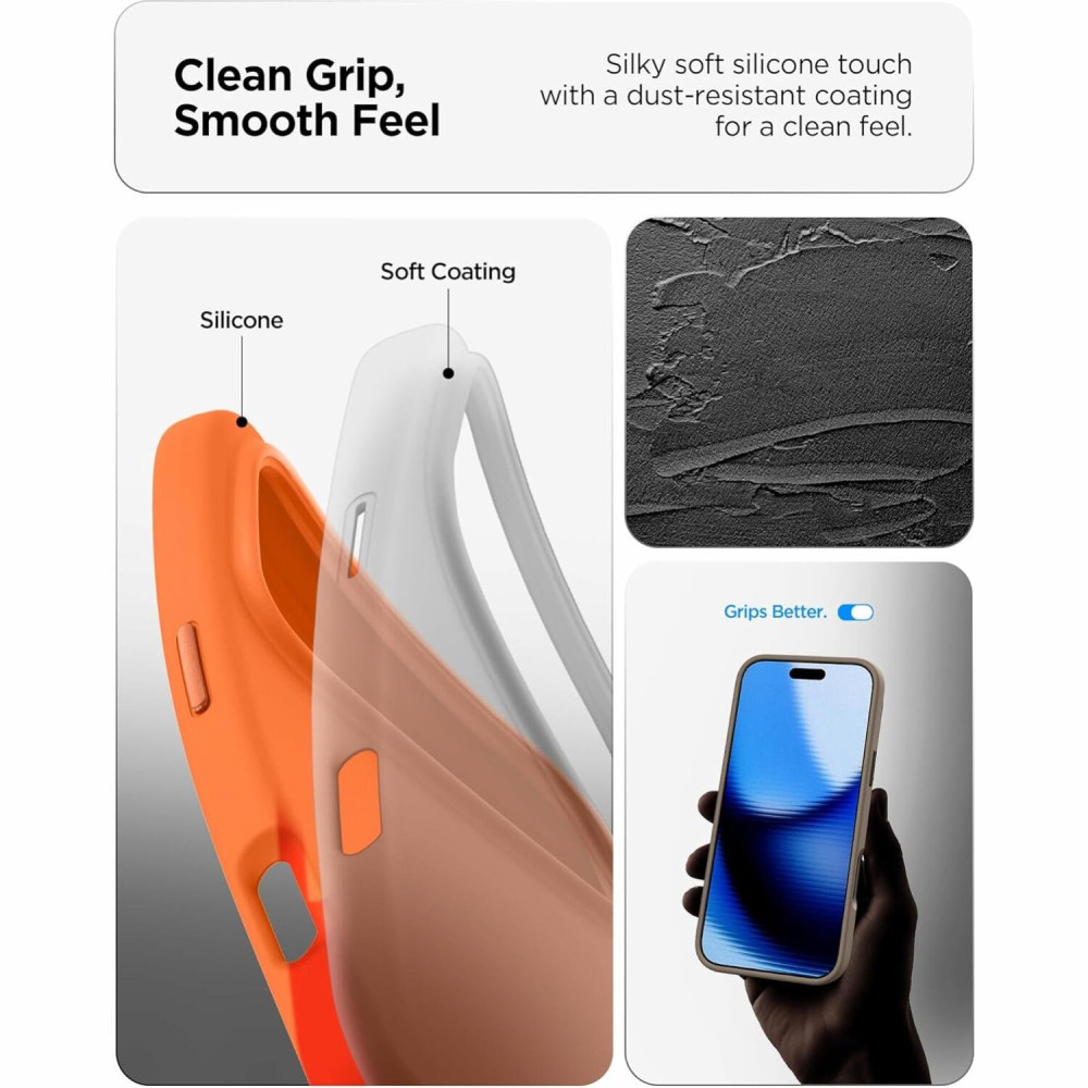 Θήκη iPhone 17 Pro Max Spigen Silicone Fit MagFit Ανθεκτική Σιλικόνης με MagSafe - Cosmic Orange (ACS11378)
