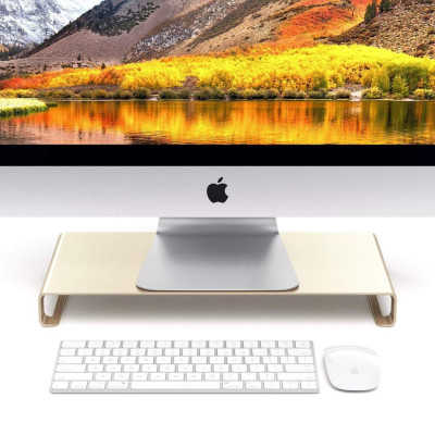 Satechi Slim Aluminum Monitor Stand - Βάση Οθόνης / Laptop - Gold (ST-ASMSG)