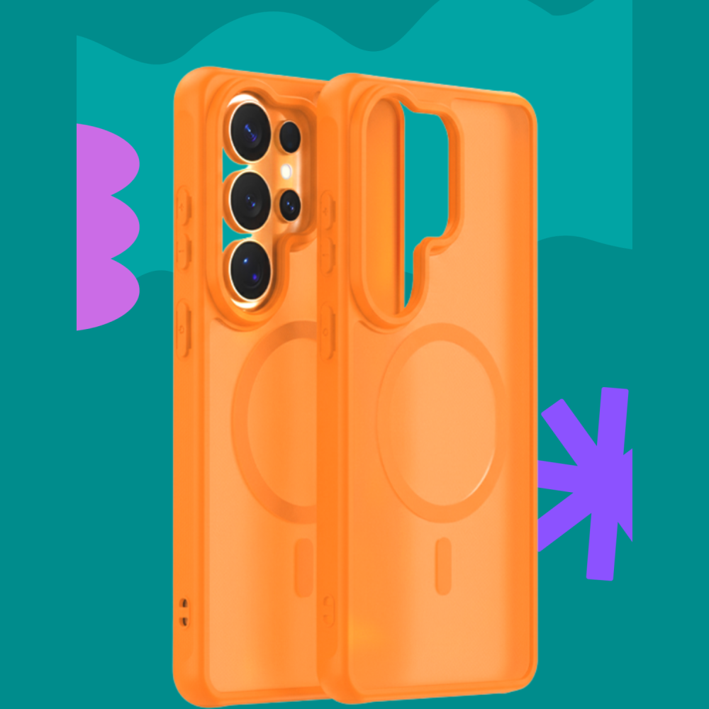 Θήκη Samsung Galaxy S26 Ultra Techsuit HaloFrost II MagSafe Σκληρή Ημιδιάφανη με MagSafe - Orange (5949419341876)