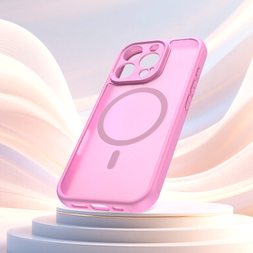 Θήκη iPhone 16 Pro Techsuit HaloFrost II MagSafe Σκληρή Ημιδιάφανη με MagSafe - Pink (5949419325944)