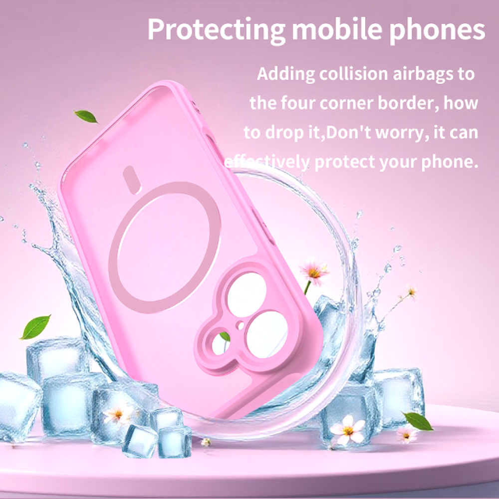 Θήκη iPhone 17 Techsuit HaloFrost II MagSafe Σκληρή Ημιδιάφανη με MagSafe - Pink (5949419338401)