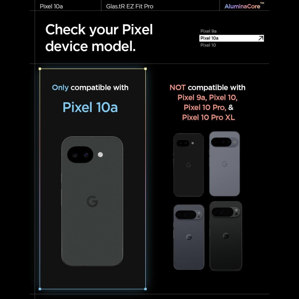 Tempered Glass Google Pixel 10a Spigen GLAS.tR EZ Fit Pro AluminaCore 10H+ Ανθεκτικό Αντιχαρακτικό Γυαλί Προστασίας Οθόνης 2 Τεμάχια - Clear (AGL11364)