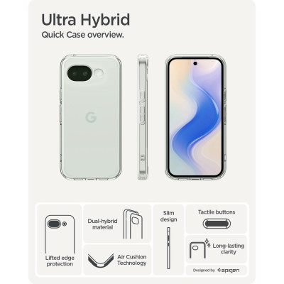 Θήκη Google Pixel 10a Spigen Ultra Hybrid Ανθεκτική Διάφανη Σκληρή - Crystal Clear (ACS11279)