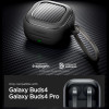 Θήκη Samsung Galaxy Buds 4 / 4 Pro Spigen Rugged Armor Ανθεκτική Σιλικόνης - Matte Black (ACS11200)