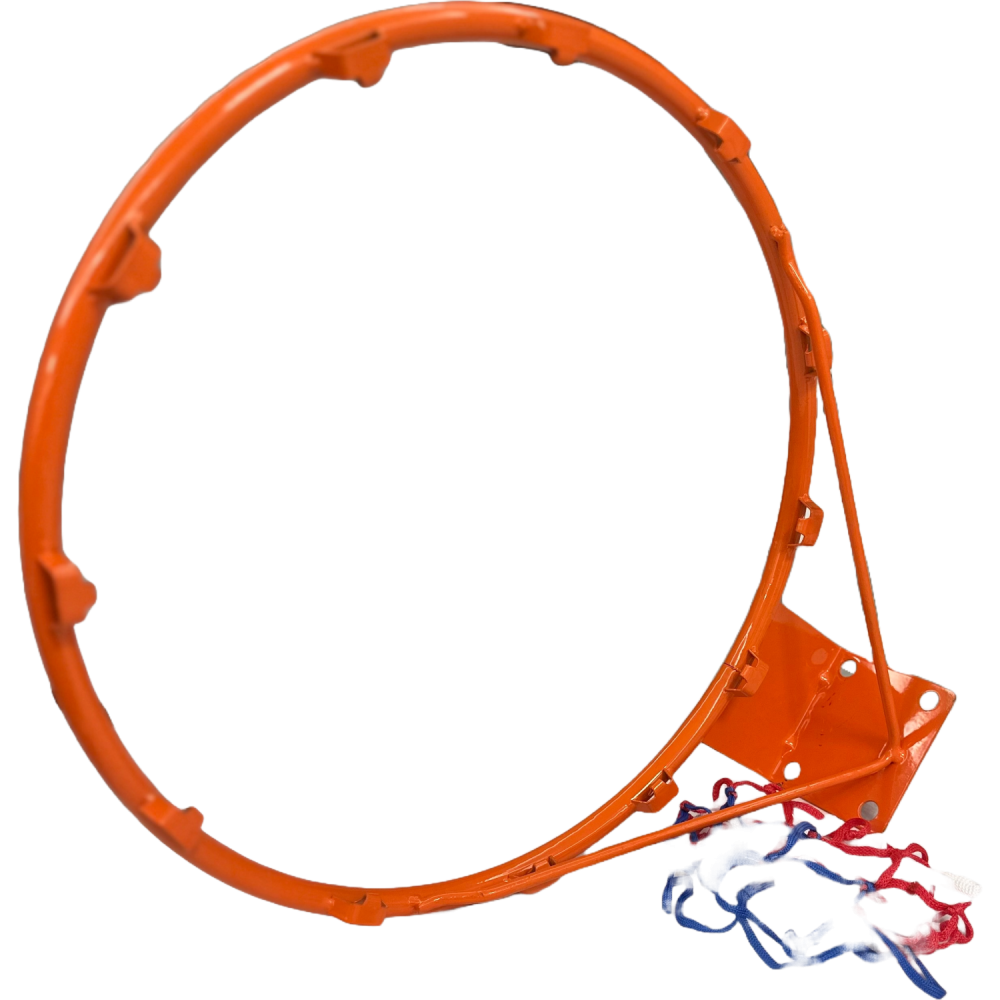 Στεφάνι Μπασκέτας MotivationPro 45cm Μεταλλικό με Δίχτυ για Μπάλες Μπάσκετ 5 / 6 / 7 - Red / White / Blue (021281216225)